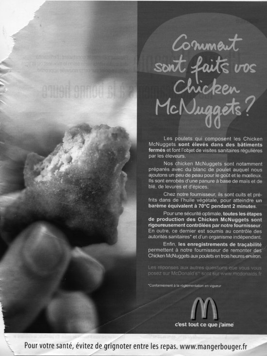 Publicité McDonald's